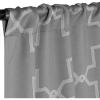Superior Imperial Trellis Quality Soft, Insulated, Thermal, Woven Blackout Grommet Printed Curtain Panel Pair (Set Of 2) 52″ x 108″ – Navy Blue(Silver)