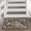 Superior Indoor Area Rug, Jute Backed, Modern Rugs for Entryway, Hallway, Kitchen, Office, Bedroom, Living/Dining Room, Nursery, Artistic Neutral Damask, Paloma Collection, 6′ x 9′, Chocolate(Chocolate)