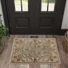 Superior Indoor Area Rug, Jute Backed Rugs for Bedroom, Living/Dining Room, Office, Kitchen, Traditional Floral Scroll Floor Decor, Heritage Collection, Ivory, 9′ x 12′(Green)