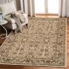 Superior Indoor Area Rug, Jute Backed Rugs for Bedroom, Living/Dining Room, Office, Kitchen, Traditional Floral Scroll Floor Decor, Heritage Collection, Ivory, 9′ x 12′(Ivory – Z)