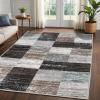 Superior Indoor Area Rug, Jute Backing, Geometric Tile Block Floor Decor for Office, Living Room, Dining, Kitchen Floors, Bedroom, Entryway, Modern Rugs, Rockaway Collection, 5′ x 8′, Rivulet