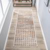 Superior Indoor Area Rug, Jute Backing, Modern Plush Rugs for Entryway, Living Room, Kitchen Floors, Bedroom, Hallway, Office Floor Cover, Abstract Rugs, Cobblestone Collection,4′ x 6′, Brown Beige(2′ 6″ X 10′)