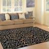 Superior Indoor Area Rug, Jute Backing, Patchwork Floral Rugs for Entryway, Living Room, Kitchen Floors, Plush Floor Cover, Color Block Damask Rug, Kennicot Collection, 4′ x 6′, Beige Red(Black Brown)