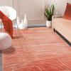 Superior Indoor Area Rug, Jute Backing, Plush Carpet Cover, for Hallways, Entry, Office, Plush Floor Cover, Modern Wood Grain, Abstract Lines, Veer Collection, 8′ x 10′, Black(Coral)