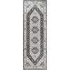 Superior Indoor Area Rug, Jute Backing, Traditional Medallion Rugs for Entry, Kitchen Floors, Plush Floor Cover, Floral Scroll Border Rug, Kensington Collection, 3′ x 5′, Brown(Layl – Beige Brown – Z)