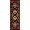 Superior Indoor Area Rug, Jute Backing, Traditional Medallion Rugs for Entry, Kitchen Floors, Plush Floor Cover, Floral Scroll Border Rug, Kensington Collection, 3′ x 5′, Brown(Black)