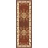 Superior Indoor Area Rug, Jute Backing, Traditional Medallion Rugs for Entry, Kitchen Floors, Plush Floor Cover, Floral Scroll Border Rug, Kensington Collection, 3′ x 5′, Brown(Brown Ivory)