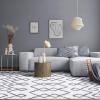 Superior Indoor Area Rug Perfect for Bedroom, Laundry Room, Entryway, Office, Playroom, Nursery, Fluffy Carpet Cover, Modern Geometric Diamond Lattice Shag Flor Collection, 2′ 7″ x 8′, Ivory Black(Alia Ivory Black)