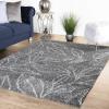 Superior Indoor Area Rug Perfect for Bedroom, Laundry Room, Entryway, Office, Playroom, Nursery, Fluffy Carpet Cover, Modern Geometric Diamond Lattice Shag Flor Collection, 2′ 7″ x 8′, Ivory Black(Flor Grey Ivory)