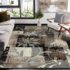 Superior Indoor Area Rug, Plush Carpet Cover, for Kids or Pets, Hallway, Entryway, Living Room, Dining, Bedroom, Office, Kitchen, Modern Floral Patchwork Decor, Pastiche Collection, 12′ x 15′, Beige(Beige)