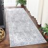 Superior Indoor Area Rug for Home Floor, Bedroom, Living/Dining Room, Office, Unique, Soft Cotton Backed, Oriental Vintage Medallion Decor, Roan Collection, 7′ 6″ x 9′ 6″, Garnet Red(Rigg – Charcoal)