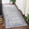 Superior Indoor Area Rug for Home Floor, Bedroom, Living/Dining Room, Office, Unique, Soft Cotton Backed, Oriental Vintage Medallion Decor, Roan Collection, 7′ 6″ x 9′ 6″, Garnet Red(Uma – Charcoal)