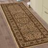 Superior Indoor Area Rug or Runner, Jute Backing, Traditional Floral Scroll Medallion, Ideal for Entryway, Living Room, Kitchen, Bedroom, Hallway, Floor Cover, Astral Collection, 2′ 7″ x 8′, Beige Red(Beige Brown)