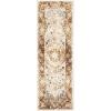 Superior Indoor Area Rug or Runner, Jute Backing, Traditional Floral Scroll Medallion, Ideal for Entryway, Living Room, Kitchen, Bedroom, Hallway, Floor Cover, Astral Collection, 2′ 7″ x 8′, Beige Red(Ivory Orange)