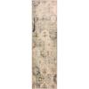 Superior Indoor Area Rug or Runner, Jute Backing, Traditional Floral Scroll Medallion, Ideal for Entryway, Living Room, Kitchen, Bedroom, Hallway, Floor Cover, Astral Collection, 2′ 7″ x 8′, Beige Red(Ivory Beige)