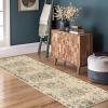 Superior Indoor Area Rug or Runner, Jute Backing, Traditional Floral Scroll Medallion, Ideal for Entryway, Living Room, Kitchen, Bedroom, Hallway, Floor Cover, Astral Collection, 2′ 7″ x 8′, Beige Red(Ivory)