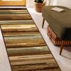Superior Indoor Area Rug with Jute Backing, Modern Floor Decor for Home Hallway, Living Room, Floor Cover, Entryway, Bedroom, Modern Abstract Multi-Colored, 4′ x 6′, Dark Brown(Brown Multi)