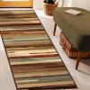 Superior Indoor Area Rug with Jute Backing, Modern Floor Decor for Home Hallway, Living Room, Floor Cover, Entryway, Bedroom, Modern Abstract Multi-Colored, 4′ x 6′, Dark Brown(Beige Multi)