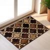 Superior Indoor Area Runner, Jute Backed, Perfect for Hallway, Living/ Dining Room, Bedroom, Office, Kitchen, Entryway, Modern Geometric Trellis Floor Decor, Viking Collection, 2′ 7″ x 8′, Green(Coffee)