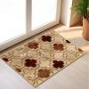 Superior Indoor Area Runner, Jute Backed, Perfect for Hallway, Living/ Dining Room, Bedroom, Office, Kitchen, Entryway, Modern Geometric Trellis Floor Decor, Viking Collection, 2′ 7″ x 8′, Green(Beige)