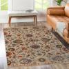 Superior Indoor Large Area Rug, Jute Backing Rugs for Living Room, Dining Room, Kitchen, Office, Entryway, Unique Vintage Botanical Home Floor Decor, Gulistan Collection, 5′ x 8′, Ivory(5′ x 8′ (Rectangular))