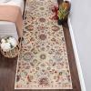 Superior Indoor Large Area Rug, Jute Backing Rugs for Living Room, Dining Room, Kitchen, Office, Entryway, Unique Vintage Botanical Home Floor Decor, Gulistan Collection, 5′ x 8′, Ivory(2’7″ x 8′ (Rectangular))