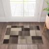 Superior Indoor Runner Rug, Jute Backing, Home Decor for Bedroom, Living Room, Office, Kitchen, Hallway, Floor Cover, Patchwork, Color Block, Plush, Clifton Collection, 2′ 7″ x 10′, Multi Color(Beige)