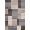 Superior Indoor Runner Rug, Jute Backing, Home Decor for Bedroom, Living Room, Office, Kitchen, Hallway, Floor Cover, Patchwork, Color Block, Plush, Clifton Collection, 2′ 7″ x 10′, Multi Color(Grey)