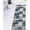 Superior Indoor Runner Rug, Jute Backing, Home Decor for Bedroom, Living Room, Office, Kitchen, Hallway, Floor Cover, Patchwork, Color Block, Plush, Clifton Collection, 2′ 7″ x 10′, Multi Color(Rivulet)