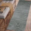 Superior Indoor Runner Rug, Jute Backing, Plush Carpet Cover, for Hallways, Entry, Office, Plush Floor Cover, Modern Wood Grain, Abstract Lines, Veer Collection, 2′ 7″ x 8′, Chocolate(Slate)