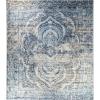 Superior Indoor Runner Rug, Jute Backing, Plush Carpet Cover, for Hallways, Entry, Office, Plush Floor Cover, Modern Wood Grain, Abstract Lines, Veer Collection, 2′ 7″ x 8′, Chocolate(Blue – Beige)