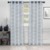 Superior Jackson Stripe Sheer Curtains, Window Accents, Perfect for Natural Light, with Rod Pockets or Grommets, Modern, Transtitional, Rustic, Bohemian, Curtain Set of 2 Panels, 52″ X 108″, Taupe(Light Blue)
