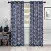 Superior Jackson Stripe Sheer Curtains, Window Accents, Perfect for Natural Light, with Rod Pockets or Grommets, Modern, Transtitional, Rustic, Bohemian, Curtain Set of 2 Panels, 52″ X 108″, Taupe(Navy Blue)