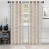Superior Jackson Stripe Sheer Curtains, Window Accents, Perfect for Natural Light, with Rod Pockets or Grommets, Modern, Transtitional, Rustic, Bohemian, Curtain Set of 2 Panels, 52″ X 108″, Taupe(Beige)