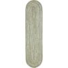 Superior Kinallen Reversible Braided Oval Indoor/Outdoor Area Rug for Living Room Bedroom Office Kitchen Dining Washable Rugs, 6′ x 9′, Brick-White(Fog Green-white)