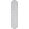 Superior Kinallen Reversible Braided Oval Indoor/Outdoor Area Rug for Living Room Bedroom Office Kitchen Dining Washable Rugs, 6′ x 9′, Brick-White(Slate-white)