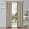 Superior Linen Textured Blackout Curtain Set of 2, Thermal Insulated Panel Pair with Grommet Top Header, Classic Natural Look Room Darkening Drapes, Available in 4 Lengths – Cream, 52”x108” each(Frosted Almond)