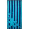 Superior Luxurious 100% Cotton Beach Towels, Oversized 34″ x 64″, Soft Velour Cotton and Absorbent Cotton Terry, Thick and Plush Striped Beach Towels – Multicolored Stripes(Blue)