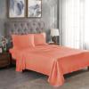 Superior Modal from Beechwood 300-Thread Count Solid Deep Pocket Sheet Set, King, White, 4-Piece SetxSuperior(Coral)