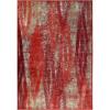 Superior Modern Indoor Area Rug, Washable, Non-Skid Foam Backing, Floor Decor for Living Room, Bedroom, Entry, Mudroom, Washable Rugs, Abstract Brushstroke, Brayton Collection, 5′ x 8′, Orange(Red)