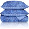 Superior Moroccan Paisley 100% Cotton 2-Piece Twin Quilt Set in Navy Blue(Navy Blue)