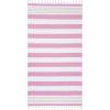 Superior Oversized Cotton Beach Towel for Adults and Kids, Quick Drying Towels for Pool, Spa, Resort, Hotel, Camping, Travel, Super Absorbent, Striped with Tassels, Tropical Cabana Collection, Black(Cerise)