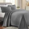 Superior Paisley 3 Piece Cotton Bedspread Set, Home Bed Decor, Decorative Bed Spread, 2 Pillow Shams, Medium Weight Blanket, Matelasse Coverlet Bedding, Vintage Floral Pattern, Queen, White(Grey)