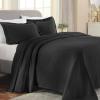 Superior Paisley 3 Piece Cotton Bedspread Set, Home Bed Decor, Decorative Bed Spread, 2 Pillow Shams, Medium Weight Blanket, Matelasse Coverlet Bedding, Vintage Floral Pattern, Queen, White(Black)