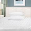 Superior Quilted Mattress Pad Protector Cover, Hypoallergenic, Soft Quilted Microfiber Fabric, Fully Elasticized Deep Pocket Skirt Accommodates 16-inch Mattress, White, Twin Size(White)