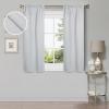 Superior Shimmer Blackout Curtain Set of 2, Thermal Insulated Panel Pair with Grommet Top Header, Chic Metallic Embellished Room Darkening Drapes, Available in 4 Lengths – Navy, 52” x 63” each(Chrome)