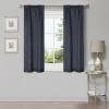 Superior Shimmer Blackout Curtain Set of 2, Thermal Insulated Panel Pair with Grommet Top Header, Chic Metallic Embellished Room Darkening Drapes, Available in 4 Lengths – Navy, 52” x 63” each(Deep Gulf)