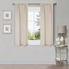 Superior Shimmer Blackout Curtain Set of 2, Thermal Insulated Panel Pair with Grommet Top Header, Chic Metallic Embellished Room Darkening Drapes, Available in 4 Lengths – Navy, 52” x 63” each(Ivory)