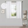 Superior Shimmer Blackout Curtain Set of 2, Thermal Insulated Panel Pair with Grommet Top Header, Chic Metallic Embellished Room Darkening Drapes, Available in 4 Lengths – Navy, 52” x 63” each(Snow White)