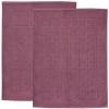 Superior Striped Bath Mat 2-Pack, 100% Combed Cotton, Luxury Spa Ribbed Texture, Durable and Washable Bathroom Mats – Aster Blue, 22″ x 35″ each(Plum)